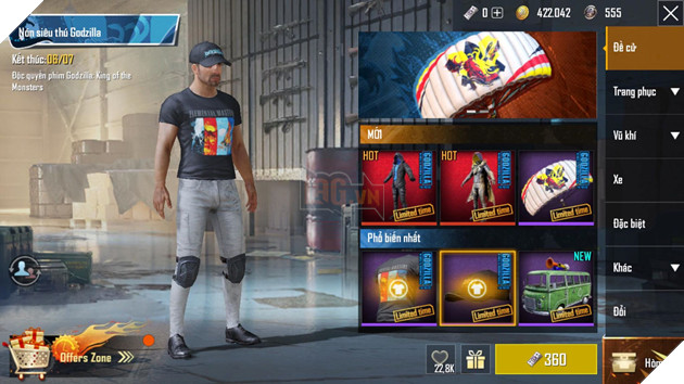 PUBG Mobile: Ra mắt trang phục mới được lấy ý tưởng từ Chúa tể Godzilla  6