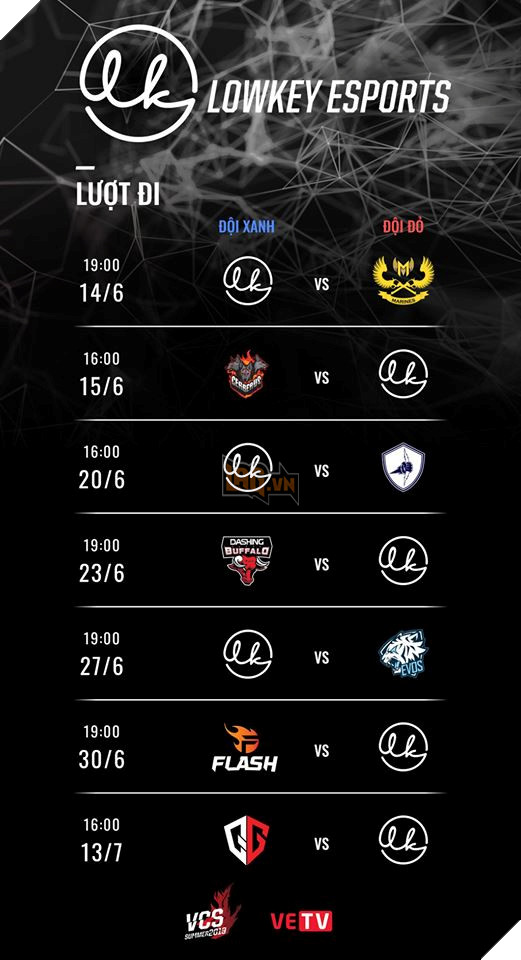 LMHT - Lịch thi đấu chính thức VCS 2019 QTV Gaming đối đầu với Dashing Buffalo ngay ngày đầu tiên