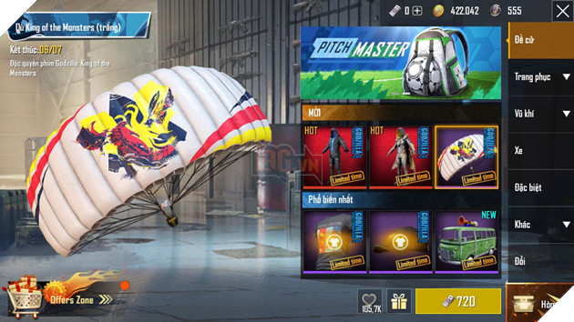 PUBG Mobile: Ra mắt trang phục mới được lấy ý tưởng từ Chúa tể Godzilla  7