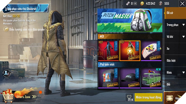 PUBG Mobile: Ra mắt trang phục mới được lấy ý tưởng từ Chúa tể Godzilla  5