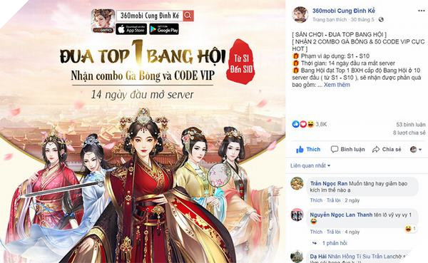 Game thủ 360mobi Cung Đình Kế tranh top 1 bang hội