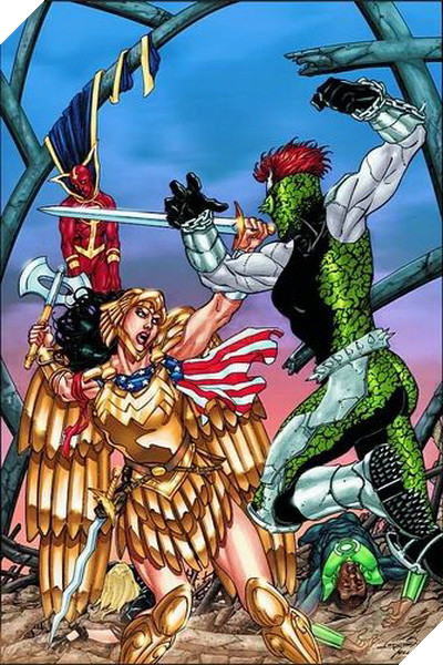 Wonder Woman với full Giáp Hoàng Kim trên poster phim Wonder Woman 84 mới nhất 3