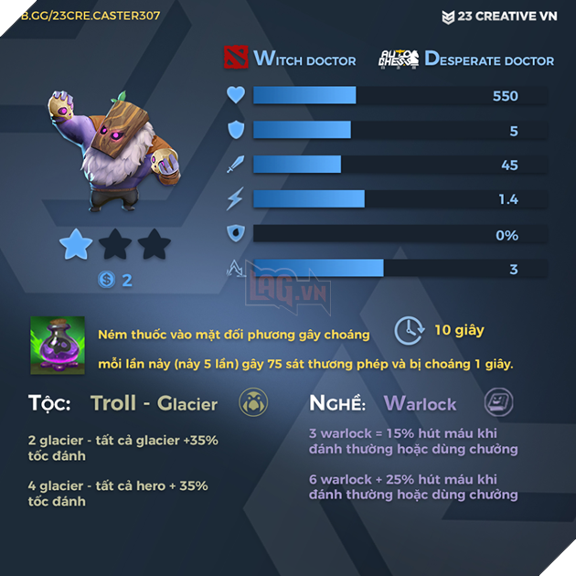 Auto Chess Mobile - Tổng hợp toàn bộ chỉ số, tộc, hệ của các quân cờ trong game 56