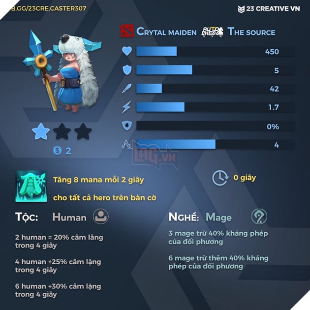 Auto Chess Mobile - Tổng hợp toàn bộ chỉ số, tộc, hệ của các quân cờ trong game 16