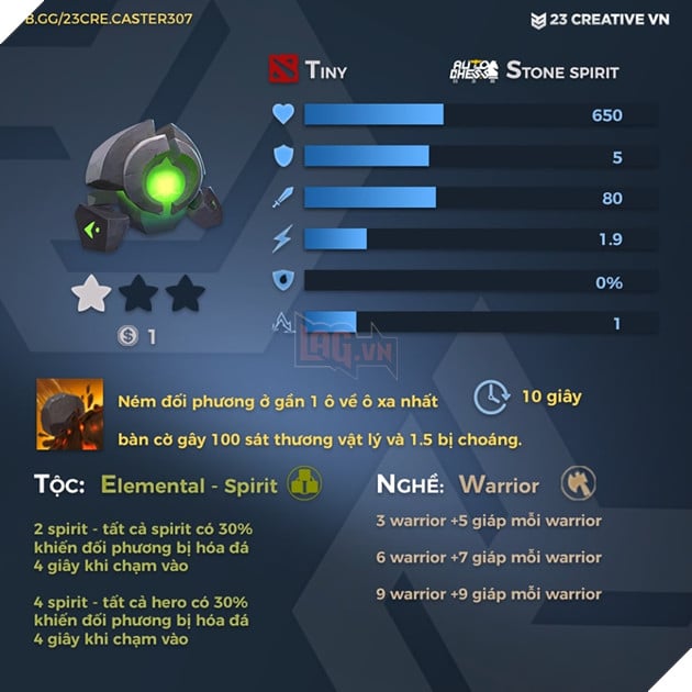 Auto Chess Mobile - Tổng hợp toàn bộ chỉ số, tộc, hệ của các quân cờ trong game 30