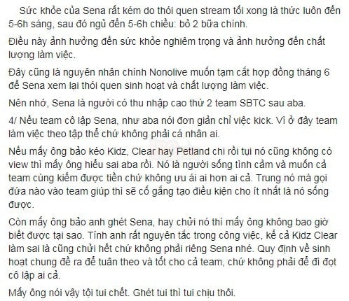 Quản lý của SBTC lên tiếng bác bỏ tin đồn về việc Sena bị cả một tập thể cô lập 5