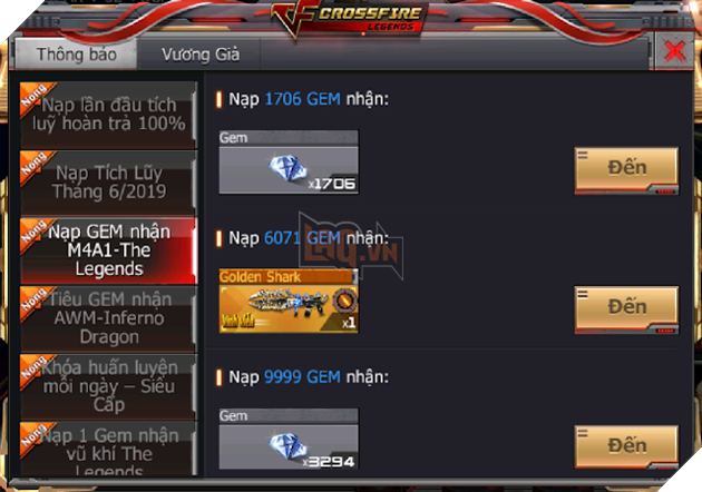 CrossFire Legends: Nạp 1 tặng 1 nhân dịp mùa giải Star League sắp khởi tranh 3