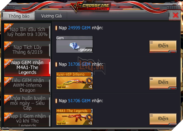 CrossFire Legends: Nạp 1 tặng 1 nhân dịp mùa giải Star League sắp khởi tranh 5