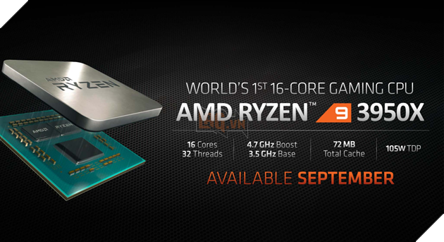 AMD công bố Ryzen 9 3950X với 16 nhân tại sự kiện E3 2019