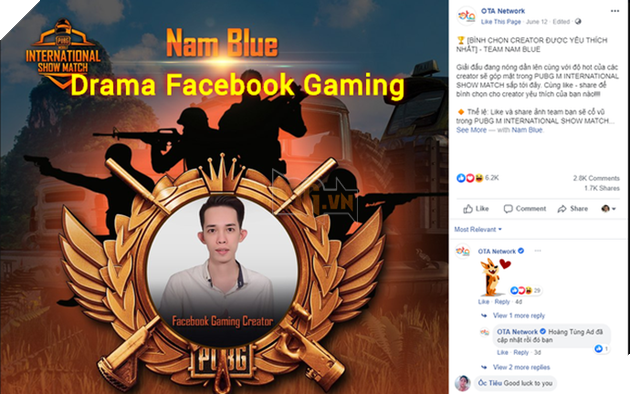 Toàn cảnh Drama về giải đấu PUBG Mobile của Facebook Gaming, OTA Network với VNG  3