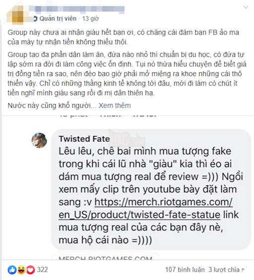 Thanh khiên khoe tượng Twisted Fate fake bị cộng đồng bốc phốt không thương tiếc 4