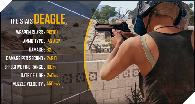 PUBG: Tìm hiểu về Deagle - khẩu súng lục gây sát thương mạnh nhất trong PUBG 2