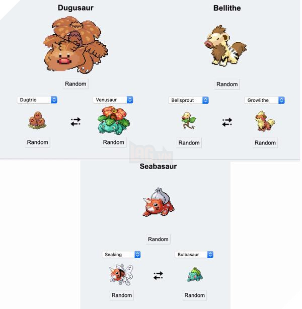 Mạng Internet một lần nữa bấn loạn với Pokemon nhờ Pokefusion 2
