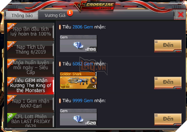 CFL Lottery nhân dịp thứ 6 cuối cùng của tháng với phần thưởng lên đến 10000 GEM 3