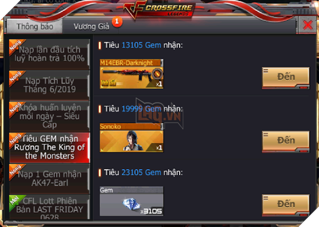 CFL Lottery nhân dịp thứ 6 cuối cùng của tháng với phần thưởng lên đến 10000 GEM 4