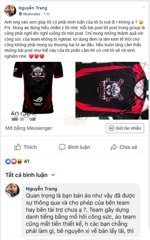 Shop quần áo ăn trộm thiết kế của Refund Gaming và bị report bay màu ngay lập tức