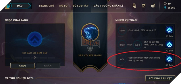 LMHT: Hướng dẫn làm nhiệm vụ lên cấp 6 tại vòng 11 của Đấu Trường Chân Lý