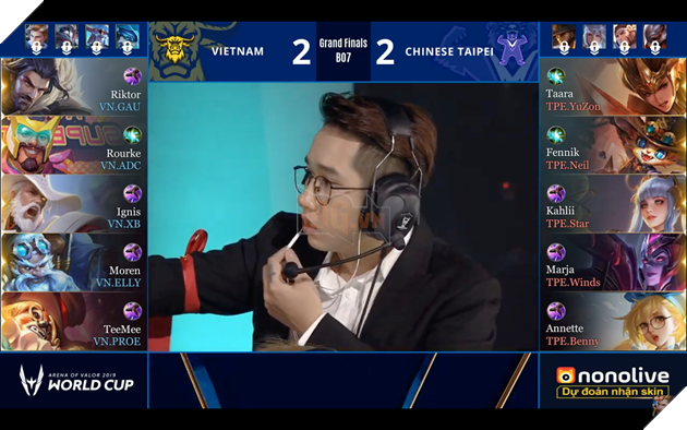 AWC 2019: Việt Nam chỉ còn cách chiếc cúp vô địch Liên quân Thế giới 2019 một lượt BO7 với Đài Bắc Trung Hoa 10