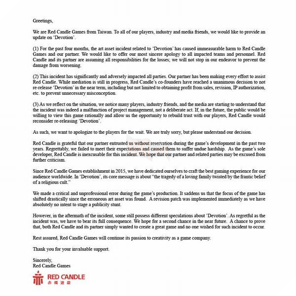 Tựa game kinh dị Devotion bị dẹp bỏ vì mang tính chất đụng chạm  3