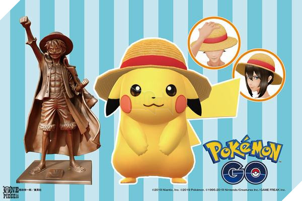 Khi Pokemon GO hợp tác cùng One Piece, cho Pikachu mượn mũ rơm của Luffy