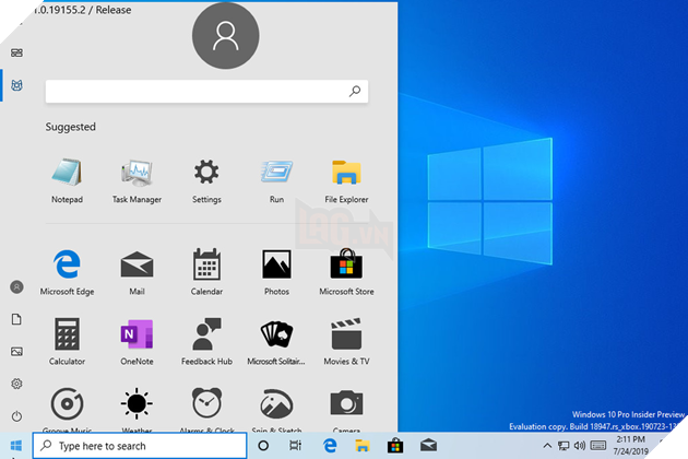 Microsoft vô tình để lộ phiên bản Windows 10 với Start Menu mới