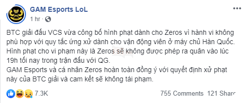 LMHT: Zeros chính thức nhận án phạt vì tội toxic khi đánh Xếp hạng 3