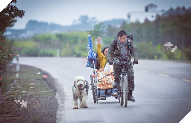 Xe lăn, xe đạp và một chú chó: Hành trình tình yêu gây sốt MXH từ hai con người phi thường - Ảnh 1.