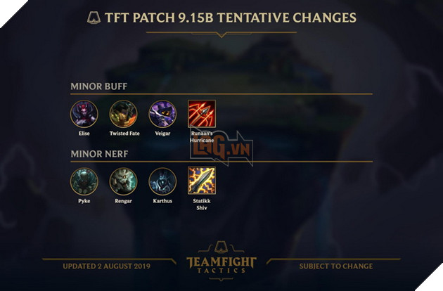 Đấu Trường Chân Lý: Cập nhật 9.15B tiếp tục buff và nerf nhẹ nhàng theo bản cũ