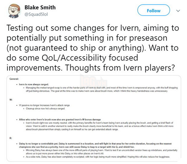 LMHT: Ivern hứa hẹn sẽ được Rework hoàn toàn mới lạ ngay thềm Tiền Mùa Giải cuối năm nay 2