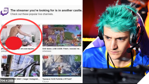 Dứt tình, Twitch sử dụng kênh của Ninja để quảng cáo phim heo 