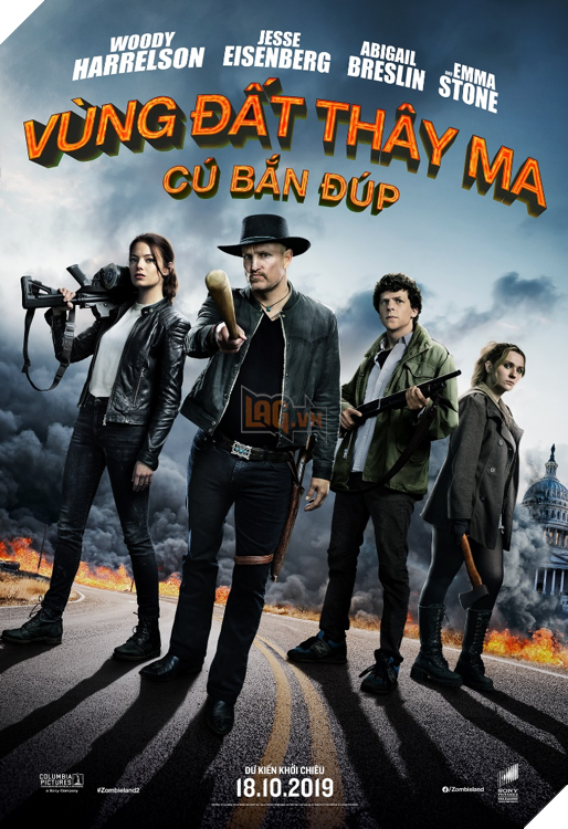 Sau 10 năm, Zombieland 2: Double Tap tng trailer cho màn come back sắp tới