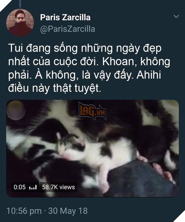  
"Tôi đang sống trong những ngày đẹp nhất của cuộc đời".