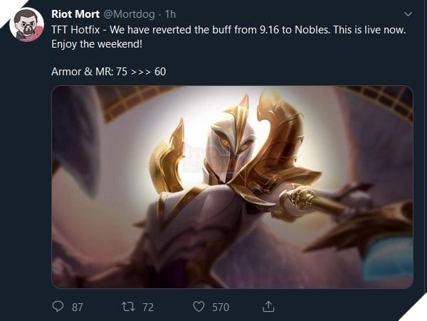 Đấu Trường Chân Lý: Riot nerf gấp Quý Tộc sau 1 ngày cập nhật và hé lộ update 9.16B cho tuần sau