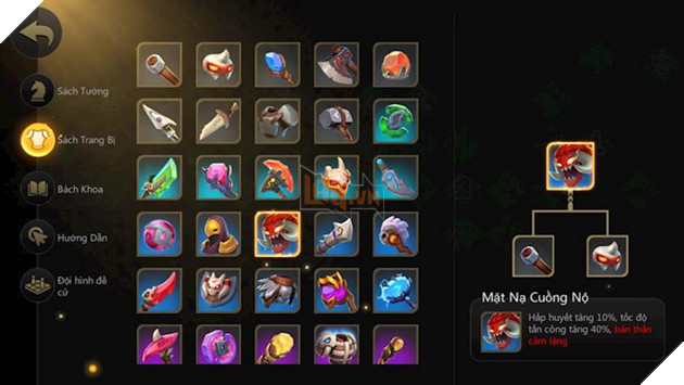 Một số thông tin mà người chơi cần biết về trang bị trong Auto Chess Mobile 2