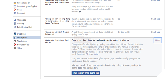 Hướng dẫn: Chặn bớt quảng cáo trên Facebook với vài thào tác đơn giản