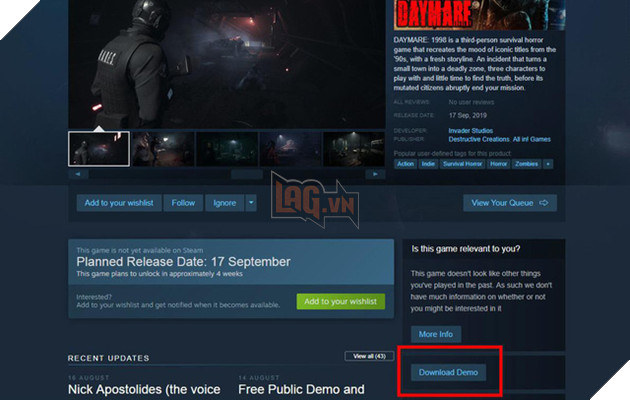 Daymare: 1998 cho phép game thủ chơi miễn phí bản demo trên Steam  5