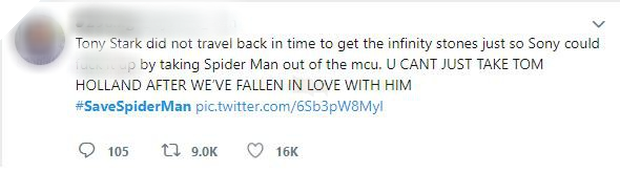 Người hâm mộ đồng loạt yêu cầu Sony trả Người Nhện lại cho Marvel và Tom Holland 8