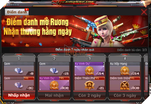 CrossFire Legends: Xạ thủ CFL cày cuốc hằng ngày nhận nhân vật VIP