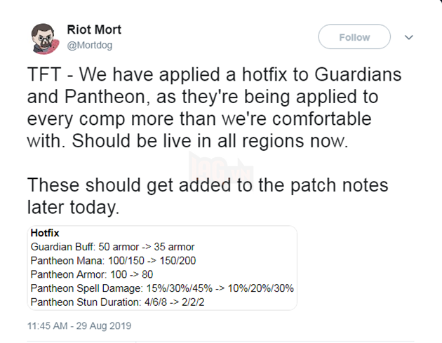 Đấu Trường Chân Lý: Pantheon vừa ra mắt đã nhanh chóng bị nerf vì quá mạnh 3