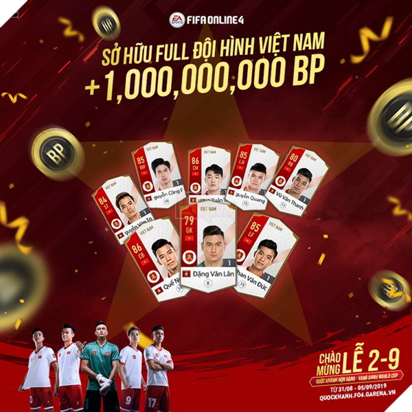 Chi tiết chuỗi sự kiện Quốc Khánh 2/9 FIFA Online 4 - Cùng đồng hành với tuyển Việt Nam! 3