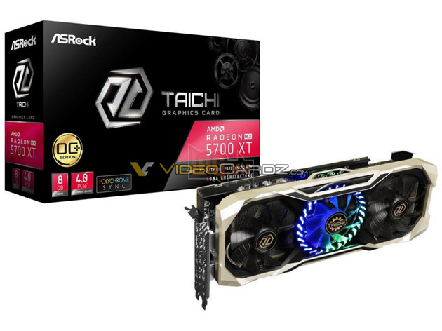 ASRock lộ bản custom RX 5700 XT Taichi OC vô cùng sang trọng cùng 3 quạt và tuỳ chỉnh PCB 