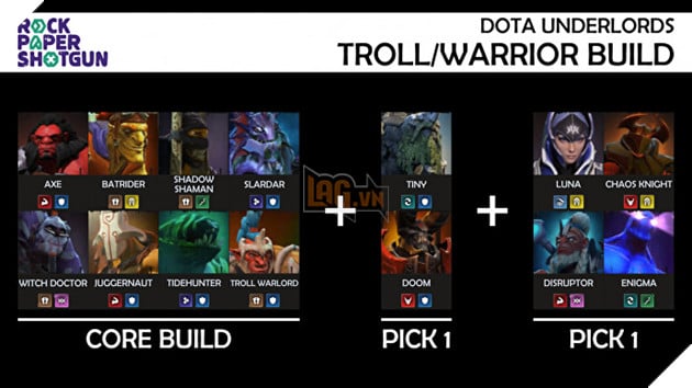 Dota Underlords: Top 6 đội hình Ace Tier mạnh nhất meta hiện tại với Knight, Troll và Mage bá đạo 2