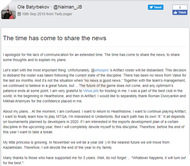 Artifact sở hữu số lượng người chơi thấp kỷ lục, tương lai trở thành Dead Game gần kề 3