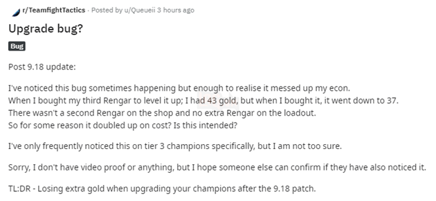 Đấu Trường Chân Lý gặp lối cực khủng khi vừa cập nhật phiển bản 9.18 4