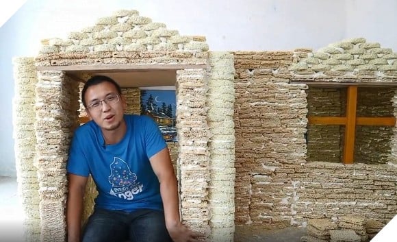 Ông bố xây nhà siêu to khổng lồ bằng mì gói khiến cộng đồng mạng Trung Quốc xôn xao 6