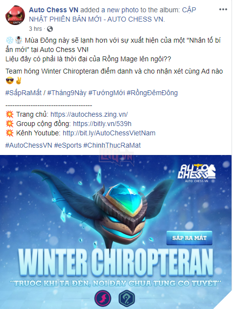 Winter Chiropteran sẽ chính thức xuất hiện trong Auto Chess VN trong tháng 9 này
