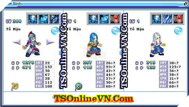 TS Online Mobile: Tong hop tat ca Pet He Thuy chuyen sinh 1 va 2 day du nhat 42 TS Online Mobile: Tổng hợp tất cả Pet Hệ Thủy chuyển sinh 1 và 2 đầy đủ nhất 42