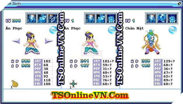 TS Online Mobile: Tong hop tat ca Pet He Thuy chuyen sinh 1 va 2 day du nhat 2 TS Online Mobile: Tổng hợp tất cả Pet Hệ Thủy chuyển sinh 1 và 2 đầy đủ nhất 2