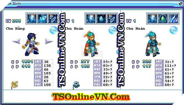 TS Online Mobile: Tổng hợp tất cả Pet Hệ Thủy chuyển sinh 1 và 2 đầy đủ nhất 55