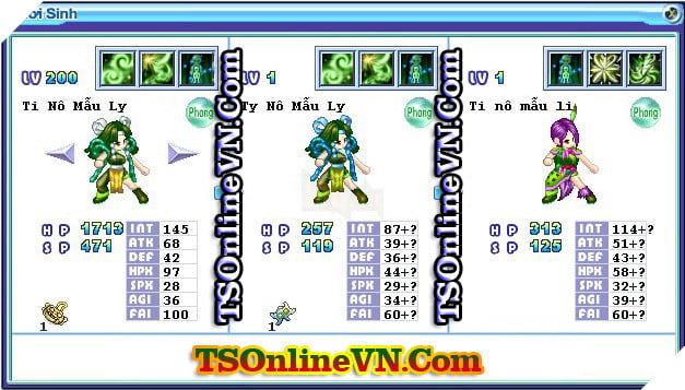 TS Online Mobile: Tổng hợp tất cả Pet Hệ Phong chuyển sinh 1 và 2 đầy đủ nhất 58